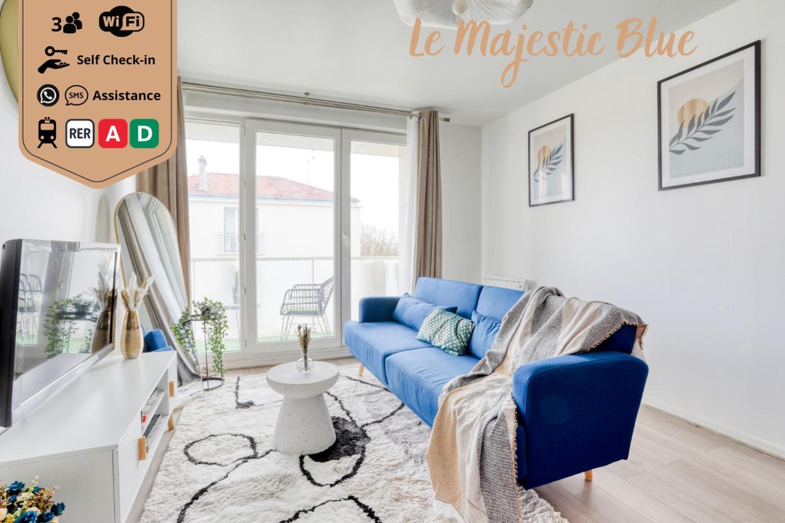 Le Majestic Blue - Metro 8/Hopital Henri Mondor Creteil Luaran gambar